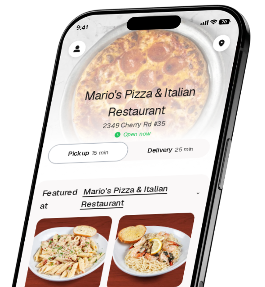 Mario's Pizza & Italian Restaurant app preview